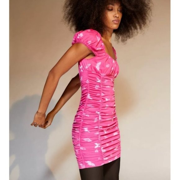 Brenan Printed Ruched Mini Dress - Picture 3 of 4